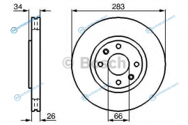 0 986 478 979 Диск тормозной | перед