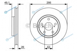 0 986 479 560 Диск тормозной | перед