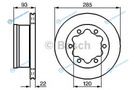 0 986 478 555 Диск тормозной | зад