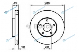 0 986 479 030 Диск тормозной | перед