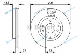 0 986 479 542 Диск тормозной | перед