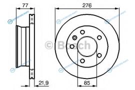 0 986 478 849 Диск тормозной | перед