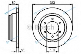0 986 478 496 Диск тормозной | зад