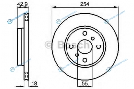 0 986 478 585 Диск тормозной | перед
