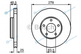 0 986 479 173 Диск тормозной | перед
