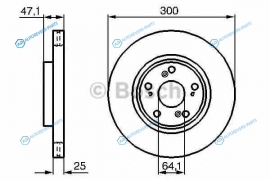 0 986 479 227 Диск тормозной | перед