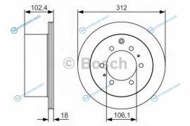 0 986 479 R57 Диск тормозной | зад