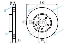0 986 479 250 Диск тормозной | перед