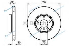 0 986 478 974 Диск тормозной | перед