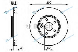 0 986 478 876 Диск тормозной | перед