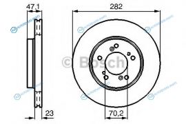 0 986 478 667 Диск тормозной | перед