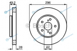 0 986 478 968 Диск тормозной | перед