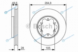 0 986 479 R27 Диск тормозной | перед