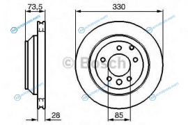 0 986 479 095 Диск тормозной | зад