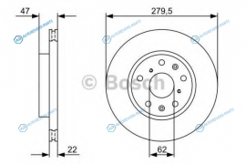 0 986 479 403 Диск тормозной | перед