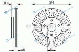 0 986 479 643 Диск тормозной | перед