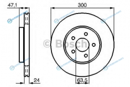 0 986 478 718 Диск тормозной | перед