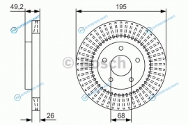 0 986 479 T99 Диск тормозной | перед