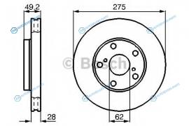 0 986 478 632 Диск тормозной | перед