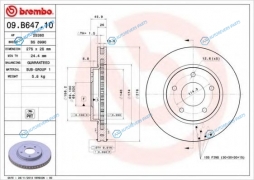 09.B647.10 Диск тормозной Standard | перед