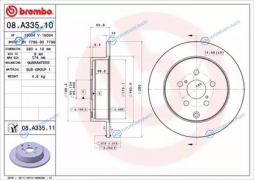 08.A335.10 Диск тормозной Standard | зад