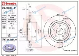 09.9587.11 Диск тормозной UV Coated | зад
