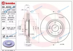 09.A532.20 Диск тормозной Standard | перед