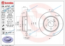 08.A737.11 Диск тормозной UV Coated | зад