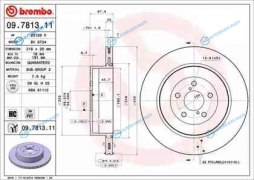 09.7813.11 Диск тормозной UV Coated | зад