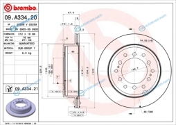09.A334.21 Диск тормозной UV Coated | зад