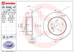 08.B566.11 Диск тормозной UV Coated | зад
