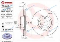 09.B570.11 Диск тормозной UV Coated | перед