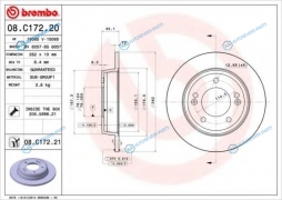 08.C172.20 Диск тормозной Standard | зад