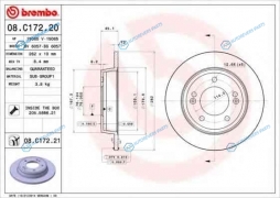 08.C172.21 Диск тормозной UV Coated | зад