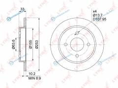 BN-1020 Диск тормозной | зад