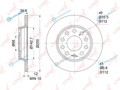 BN-1196 Диск тормозной | зад