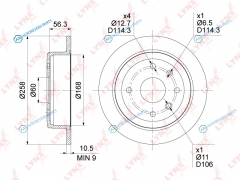 BN-1351 Диск тормозной | зад