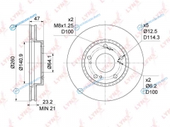 BN-1044 Диск тормозной | перед