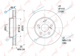 BN-1174 Диск тормозной | перед
