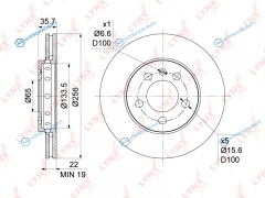BN-1199 Диск тормозной | перед