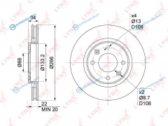 BN-1014 Диск тормозной | перед