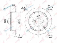BN-1140 Диск тормозной | зад