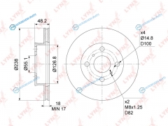 BN-1166 Диск тормозной | перед