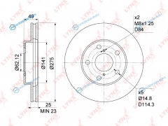BN-1160 Диск тормозной | перед