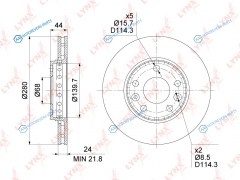 BN-1415 Диск тормозной | перед