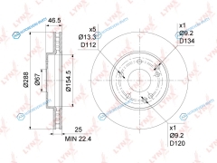 BN-1081 Диск тормозной | перед