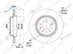 BN-1219 Диск тормозной | зад