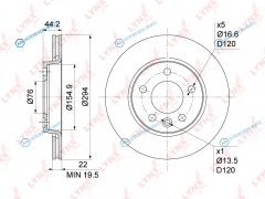 BN-1211 Диск тормозной | зад