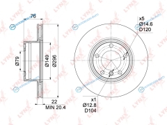 BN-1002 Диск тормозной | перед