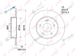 BN-1101 Диск тормозной | зад